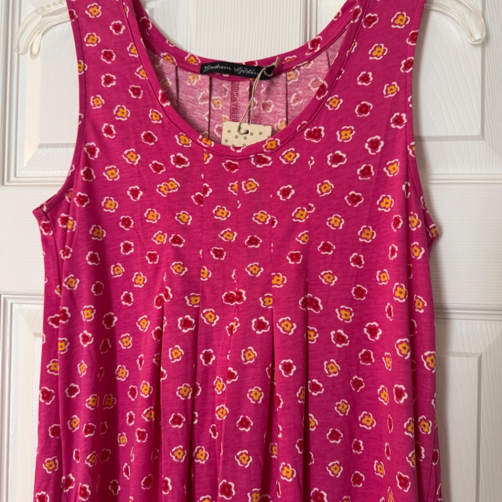 NWT Gudrun Sjödén “Himmel” Dress XS – Organic Cotton/Modal, Pink Floral - Picture 5 of 10